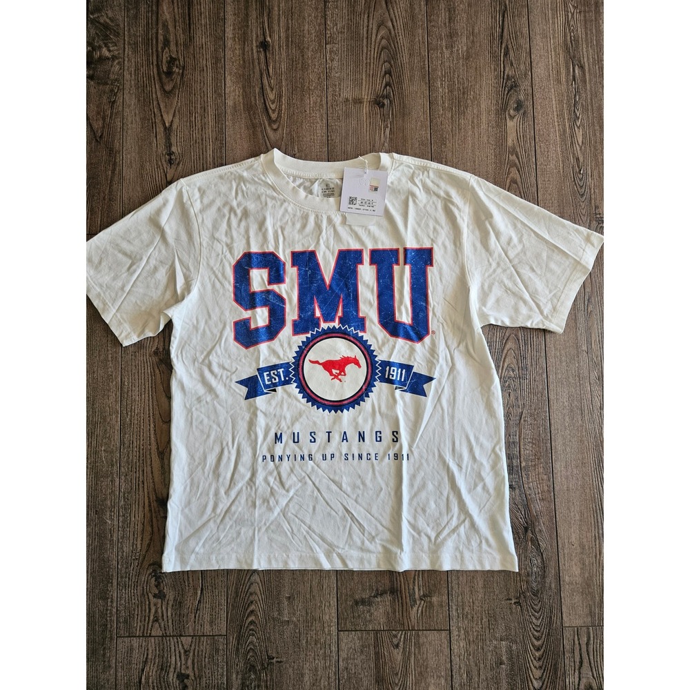 SMU Mustangs Gameday Couture T Shirt White Size Medium